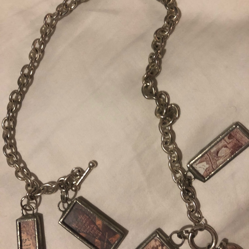 Silver chain necklace/ charms - Picture 2 of 2